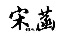 胡問遂宋菡行書個性簽名怎么寫