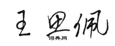 駱恆光王思佩草書個性簽名怎么寫