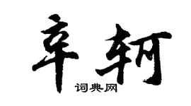 胡問遂辛軻行書個性簽名怎么寫