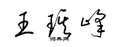 梁錦英王琪峰草書個性簽名怎么寫