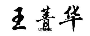 胡問遂王菁華行書個性簽名怎么寫