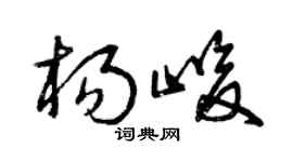 曾慶福楊峻草書個性簽名怎么寫