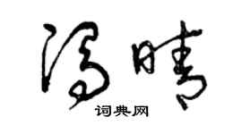 曾慶福馮晴草書個性簽名怎么寫