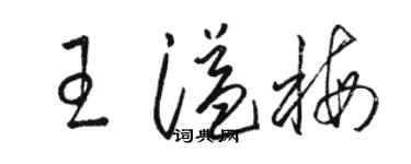 駱恆光王溢梅草書個性簽名怎么寫