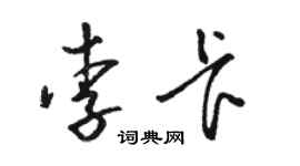 駱恆光李卡草書個性簽名怎么寫
