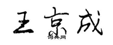 曾慶福王京成行書個性簽名怎么寫