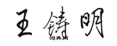 駱恆光王鑄明行書個性簽名怎么寫
