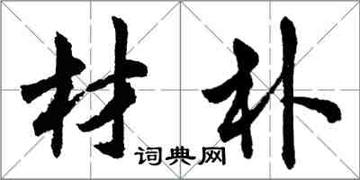 胡問遂材朴行書怎么寫