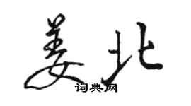 駱恆光姜北行書個性簽名怎么寫