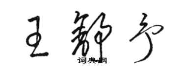 駱恆光王舒予草書個性簽名怎么寫