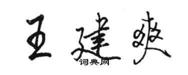 駱恆光王建爽行書個性簽名怎么寫
