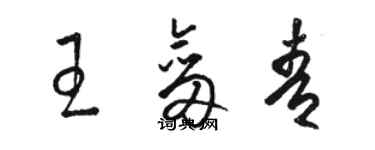 駱恆光王劍青草書個性簽名怎么寫