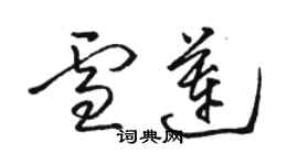 駱恆光雪蓮草書個性簽名怎么寫