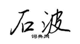 王正良石波行書個性簽名怎么寫