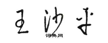 駱恆光王沙平草書個性簽名怎么寫