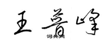 梁錦英王普峰草書個性簽名怎么寫