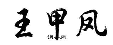 胡問遂王甲鳳行書個性簽名怎么寫