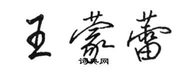 駱恆光王蒙蕾行書個性簽名怎么寫