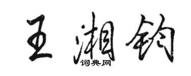 駱恆光王湘鈞行書個性簽名怎么寫