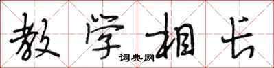 段相林教學相長行書怎么寫