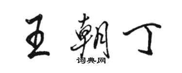 駱恆光王朝丁行書個性簽名怎么寫