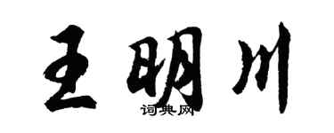 胡問遂王明川行書個性簽名怎么寫