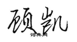 駱恆光顧凱行書個性簽名怎么寫