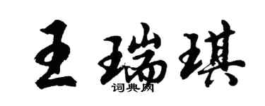 胡問遂王瑞琪行書個性簽名怎么寫