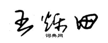 朱錫榮王爍田草書個性簽名怎么寫