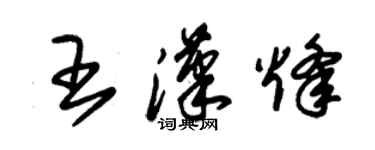 朱錫榮王漢烽草書個性簽名怎么寫