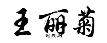 胡問遂王麗菊行書個性簽名怎么寫