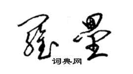 梁錦英羅壘草書個性簽名怎么寫