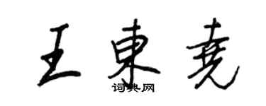 王正良王東堯行書個性簽名怎么寫