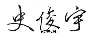 駱恆光史俊宇行書個性簽名怎么寫