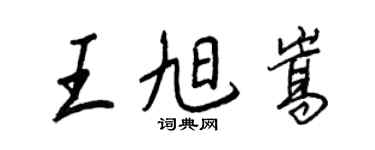 王正良王旭嵩行書個性簽名怎么寫