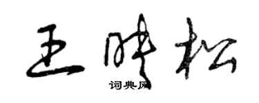 曾慶福王映松草書個性簽名怎么寫