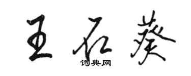 駱恆光王石葵行書個性簽名怎么寫