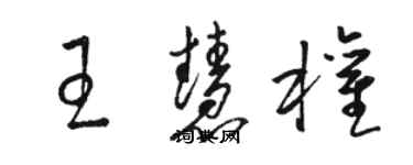 駱恆光王慧權草書個性簽名怎么寫