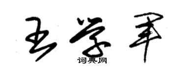 朱錫榮王學軍草書個性簽名怎么寫