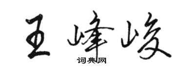 駱恆光王峰峻行書個性簽名怎么寫