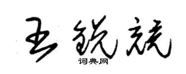 朱錫榮王銳競草書個性簽名怎么寫