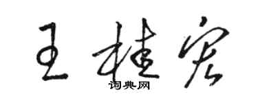 駱恆光王桂宏草書個性簽名怎么寫