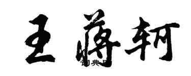 胡問遂王蔣軻行書個性簽名怎么寫