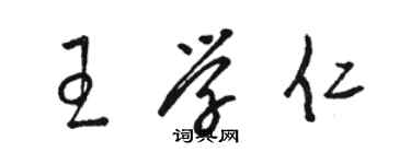 駱恆光王學仁草書個性簽名怎么寫