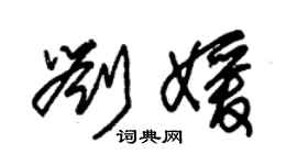 朱錫榮劉媛草書個性簽名怎么寫