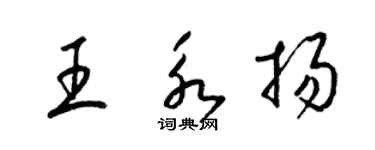 梁錦英王永揚草書個性簽名怎么寫