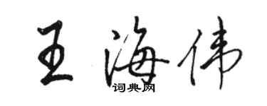 駱恆光王海偉行書個性簽名怎么寫