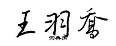 王正良王羽喬行書個性簽名怎么寫