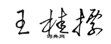 駱恆光王桂標草書個性簽名怎么寫