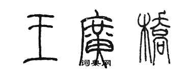 陳墨王廣橋篆書個性簽名怎么寫